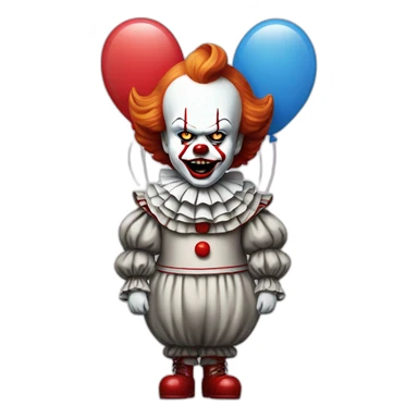 Pennywise with balloons sticker
