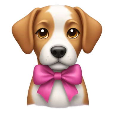 cute dog with a bow sticker