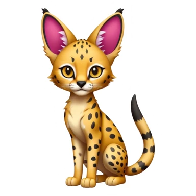 Epic Edgy Cute Colorful Serval-Vernid full body sticker