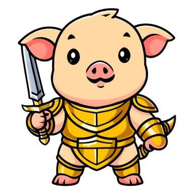 Minecraft baby Piglin sticker