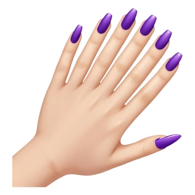 Purple manicure sticker