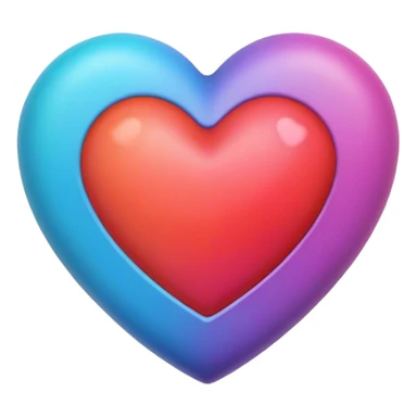 cœur multicolore  sticker