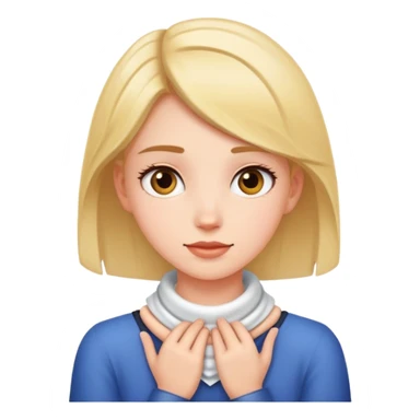 girl with hands around neck sticker