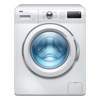 create an icon for white washing machine with big water drop in front sticker