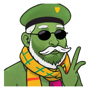 Bearded man blowing a kiss sticker