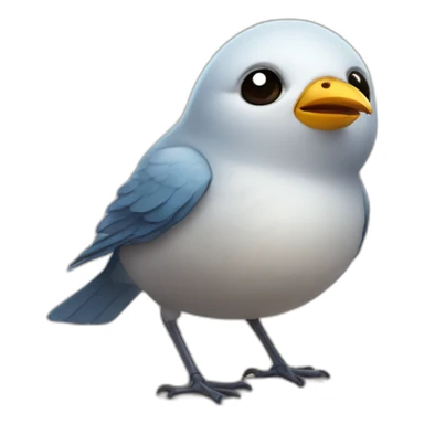 Small bird with a big big smile sticker