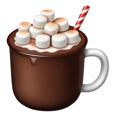 hot chocolate with marshmallows floating on top sticker