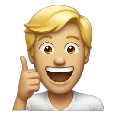 Man laughing and pointing sticker