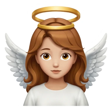 Angel girl with caramel brown hair sticker