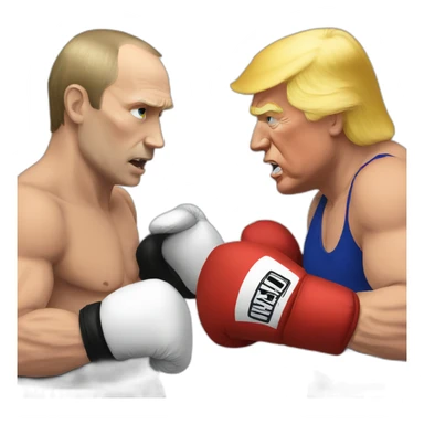 Putin boxing trump sticker