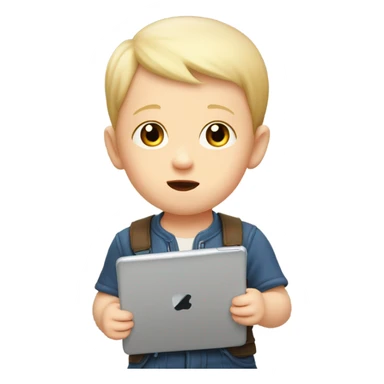 iPad baby white boy  sticker