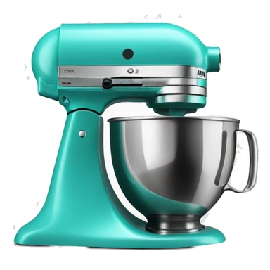 Realistic turquoise kitchenaid mixer isolated.  sticker