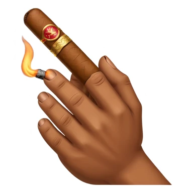 a hand holding a cigar sticker