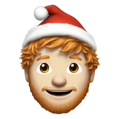 Ed Sheeran with santa hat sticker