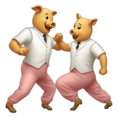 Cochon dance tango sticker