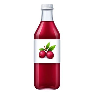 Bottle cranberry juice sticker