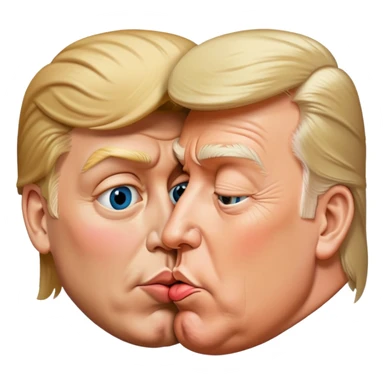 Donald trump kissing h sticker