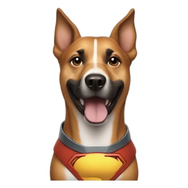 a super hero dog sticker