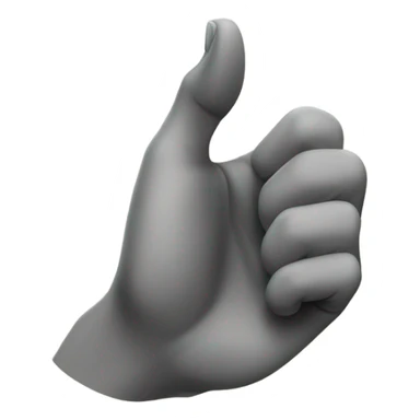 Make a emoji hand as the shape of an L sticker