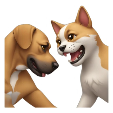 cat-and-dog-fight sticker