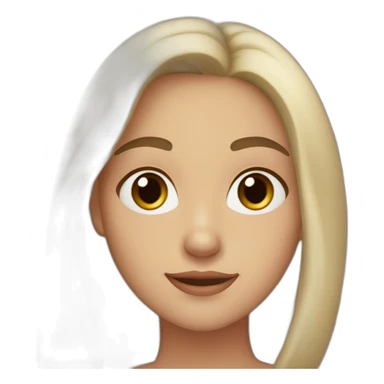 29 year old white Spaniard woman with big brown eyes, high cheek bones, soft chin, long dark hair sticker
