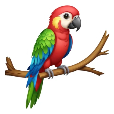 ["Colorful parrot perched on a branch."] sticker