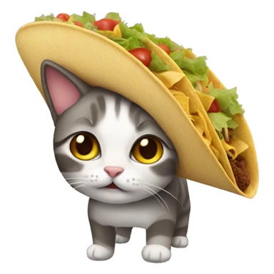 cat in a taco costume sticker