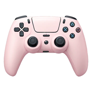 Blush Pink ps5 controller with white buttons  sticker