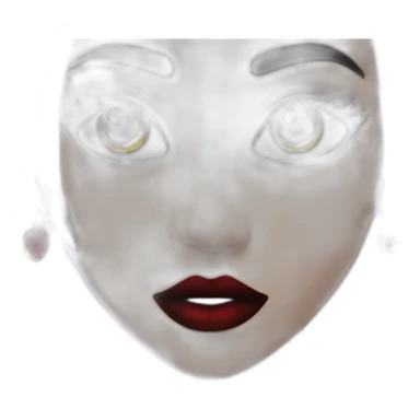 killer black goth red lips sticker