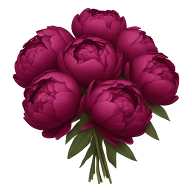 Big bouquet of burgundy peonies  sticker