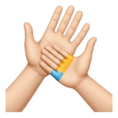 apretón de manos 🤝, solo manos humanas, cinco dedos por mano, proporciones correctas, sin brazos, sin dedos extra” sticker