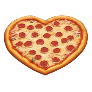 Realistic heart shaped pizza sitting flat in a Pink open pizza box. sticker