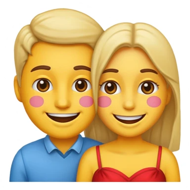un emoji de novios tienros sticker
