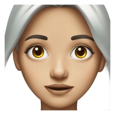 realistic portrait of girl with grey eyes sticker