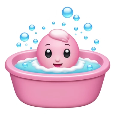 pink Bubble bath sticker
