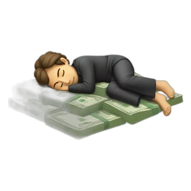 Jewish-sleeping-on-money sticker