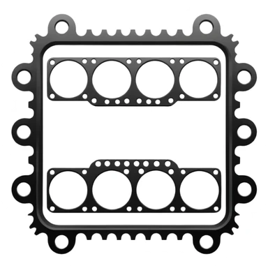 Minimalist film strip with empty frames and sprocket holes along both sides, black and white, iOS emoji style sticker