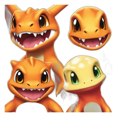 Charmander, Charmeleon and Charizard sticker