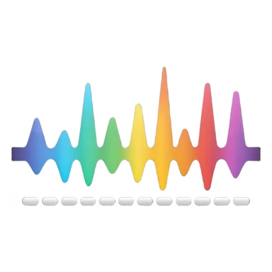 full black audio spectrum, the spectrum is white sticker