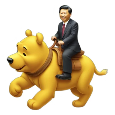 Xi jinping riding winnie the pooh sticker