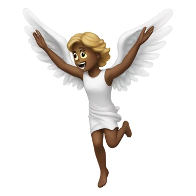 falling angel sticker