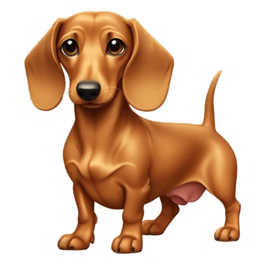 Tan dachshund girl with a bow sticker