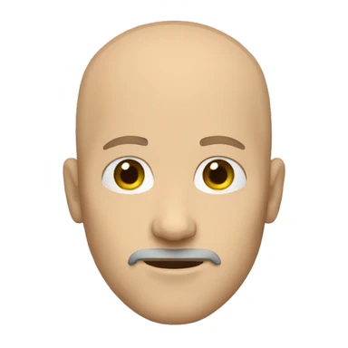 bald white man with goatee sticker