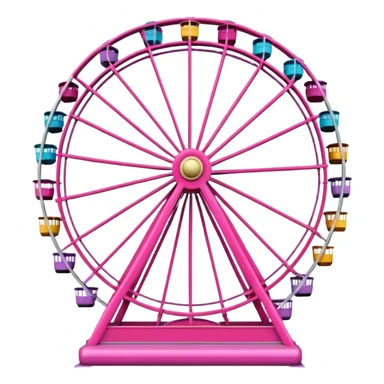 mix pink Ferris wheel sticker
