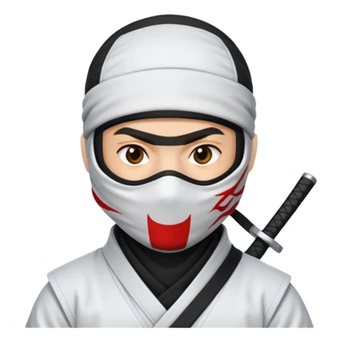 White clothing ninja sticker