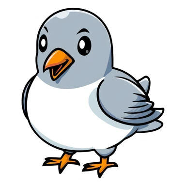 pigeon with angry face sticker