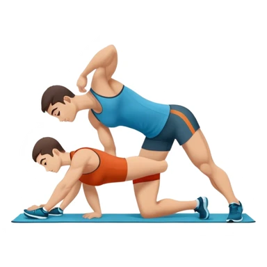 side-view of athlete doing sit-ups sticker