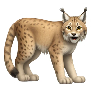 Lynx Full Body stub tail sticker