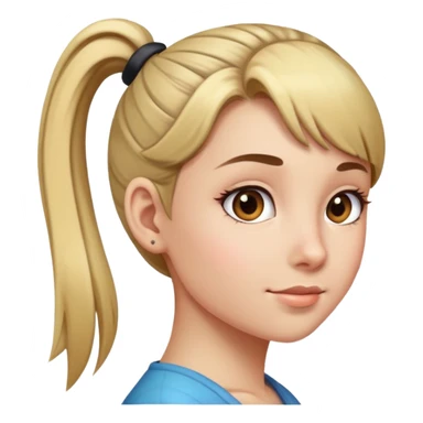 girl with ponytail sticker