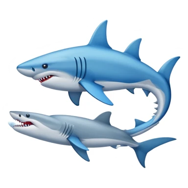 Haz un tiburón con zapatos azules sticker